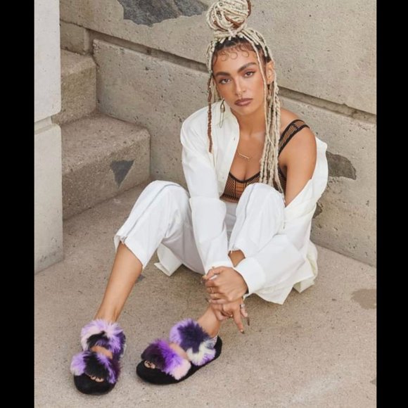 CLEARANCE UGG fuzzy sling back slippers FINAL PRICE - Picture 2 of 7